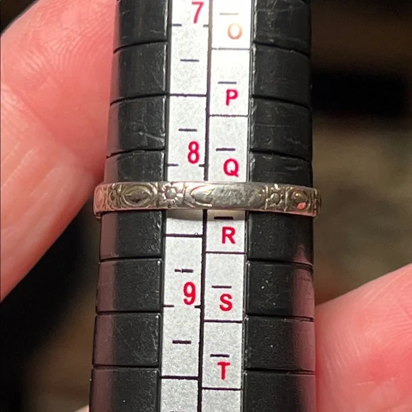 Antique Art Deco Ornate Filigree Sterling Silver Paste Diamond Statement Ring - Picture 7 of 11